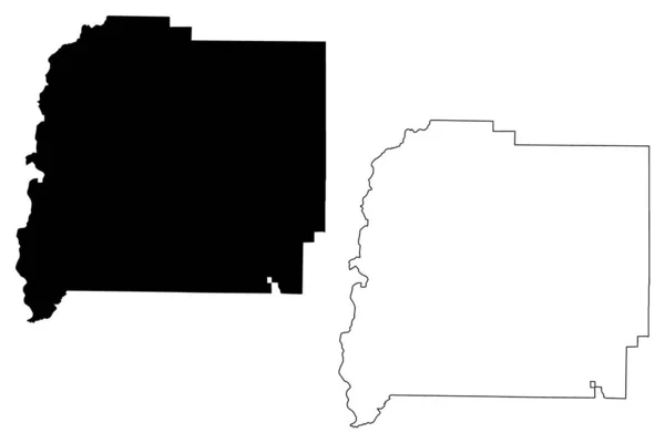 ジョージア州パイク郡 アメリカ アメリカ アメリカ アメリカ 地図ベクトル図 スクリブルスケッチパイクマップ — ストックベクタ