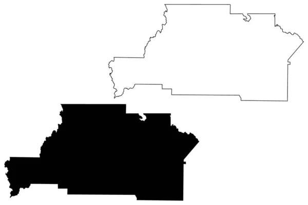 Spalding County Georgia County United States America Usa Mapa Vector — Archivo Imágenes Vectoriales