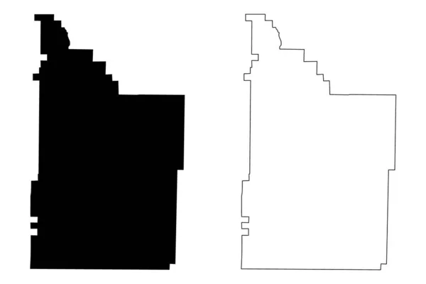 Condado Webster Georgia County United States America Usa Mapa Vector — Archivo Imágenes Vectoriales