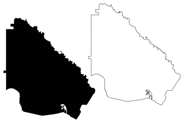 Comté Wayne Géorgie Comté Des États Unis Amérique États Unis — Image vectorielle