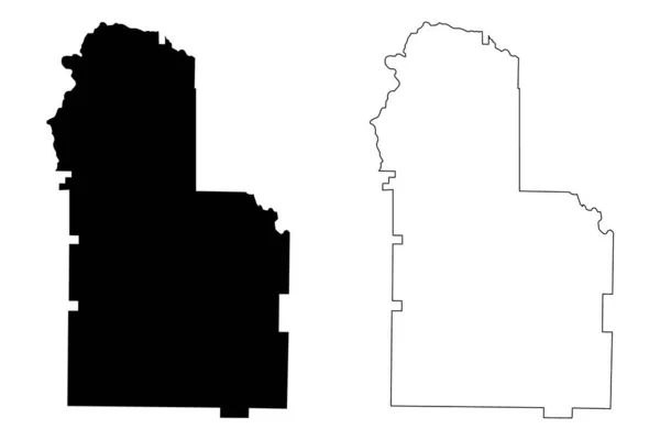 Worth County Georgia County United States America Usa Map Vector — стоковий вектор