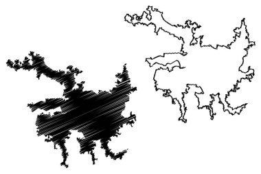 Terni Şehri (İtalya Cumhuriyeti, İtalya, Umbria) harita vektör illüstrasyonu, çizim şehri Terni haritası