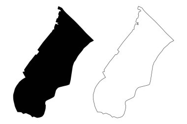 Sao Lourenco cemaati (Çin Halk Cumhuriyeti 'nin Macao Özel Yönetim Bölgesi) harita vektör çizimi, çizim Sao Lourenco haritası