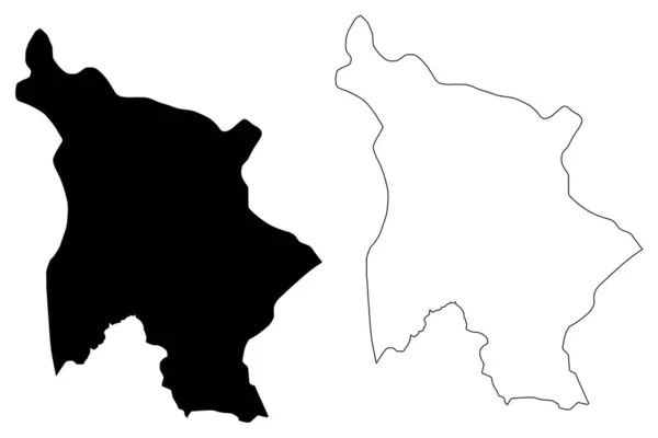 アンドリュジェヴィツァ自治体 モンテネグロ モンテネグロ自治体 地図ベクトル図 スクリブルスケッチアンドリュジェヴィツァ地図 — ストックベクタ