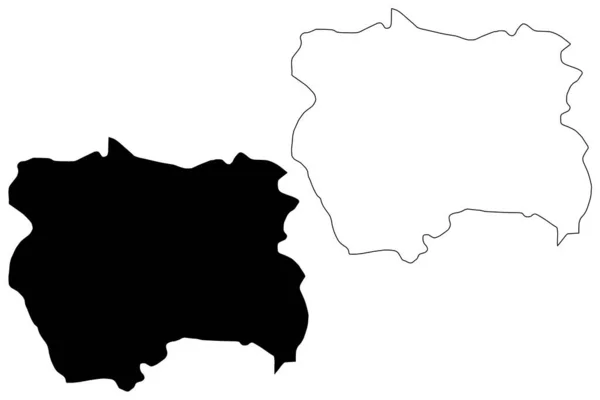 Kolasin Kommun Montenegro Montenegros Kommuner Karta Vektor Illustration Klotskiss Kolasin — Stock vektor