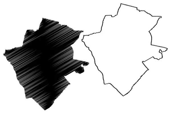 Zielona Gora City República Polônia Lubusz Voivodeship Mapa Ilustração Vetorial —  Vetores de Stock