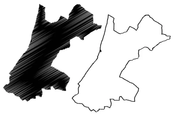 Grudziadz Şehri Polonya Cumhuriyeti Kuyavian Pomeranian Voyvodeship Harita Vektör Çizimi — Stok Vektör