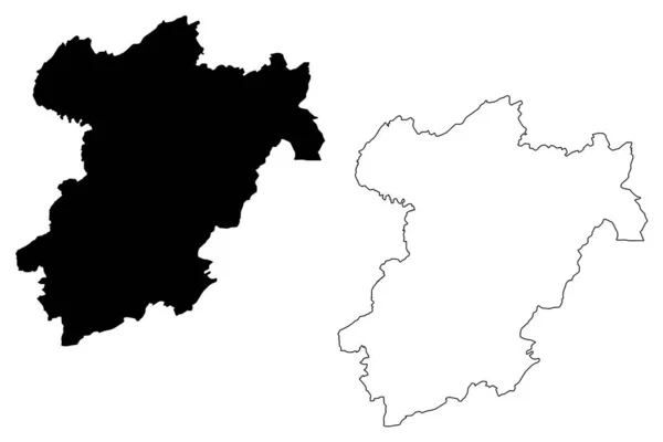 カペレン州 ルクセンブルク大公国 行政区画 地図ベクトル図 スケッチブック カペレン州地図 — ストックベクタ