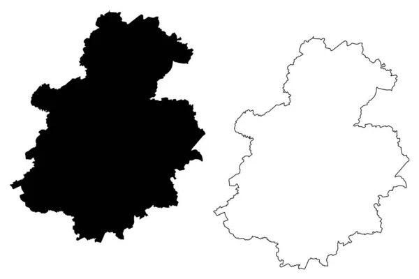 Λουξεμβούργο District Μεγάλο Δουκάτο Του Λουξεμβούργου Χάρτη Διανυσματική Απεικόνιση Scribble — Διανυσματικό Αρχείο