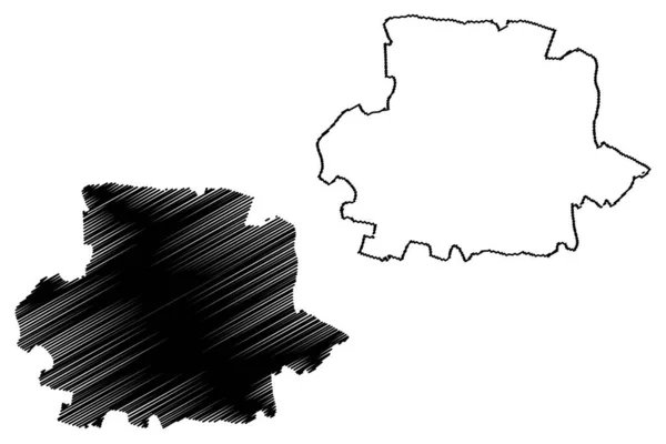 Tarnow City Republiken Polen Mindre Polen Voivodeship Karta Vektor Illustration — Stock vektor