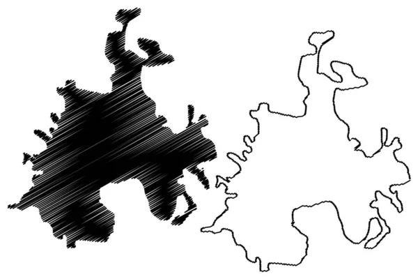 蝙蝠侠城 土耳其共和国 安纳托利亚东南部地区 地图矢量图解 速写的蝙蝠侠城地图 — 图库矢量图片