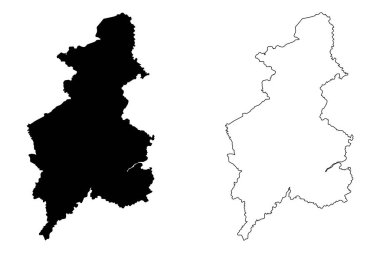 Shenyang Şehri (Çin Halk Cumhuriyeti, Liaoning Eyaleti) harita vektör çizimi, çizim şehri Fengtian veya Mukden haritası
