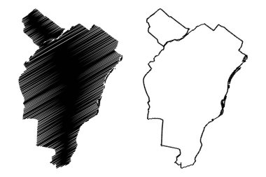 Ivano-Frankivsk Şehri (Ukrayna) harita vektör çizimi, çizim şehri İvano Frankivsk haritası