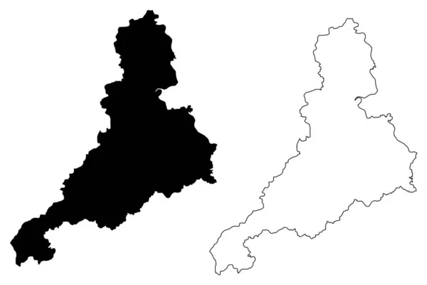 Kota Jinan Republik Rakyat Tiongkok Provinsi Shandong Gambar Vektor Peta - Stok Vektor
