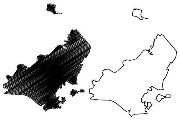 Mytishchi City Federação Russa Rússia Oblast Moscou Mapa Ilustração Vetorial — Vetor de Stock