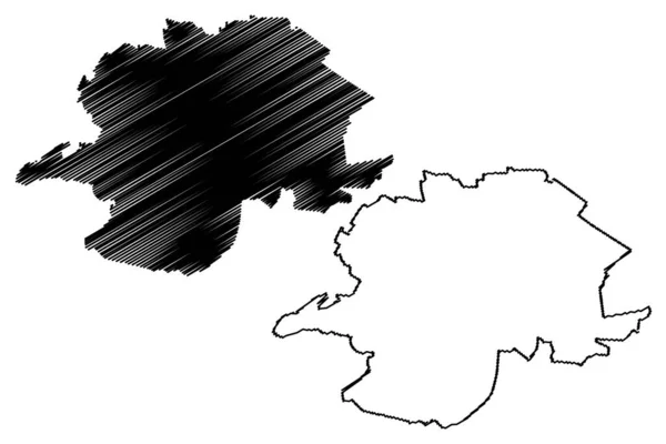 Saransk City Federazione Russa Russia Repubblica Mordovia Mappa Vettoriale Illustrazione — Vettoriale Stock