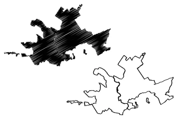 Hvězdné Město Oskol Ruská Federace Rusko Belgorodská Oblast Mapa Vektorová — Stockový vektor