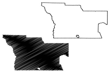 Atkinson County, Gürcistan (ABD eyaleti, Amerika Birleşik Devletleri, ABD, ABD) harita vektör çizimi, karalama çizimi Atkinson haritası