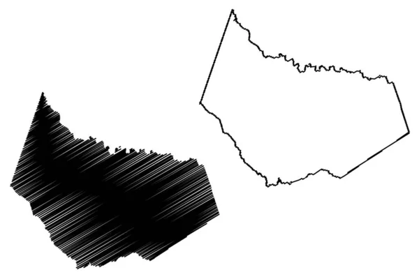 Barrow County Georgia County United States America Usa Mapa Vector — Vector de stock