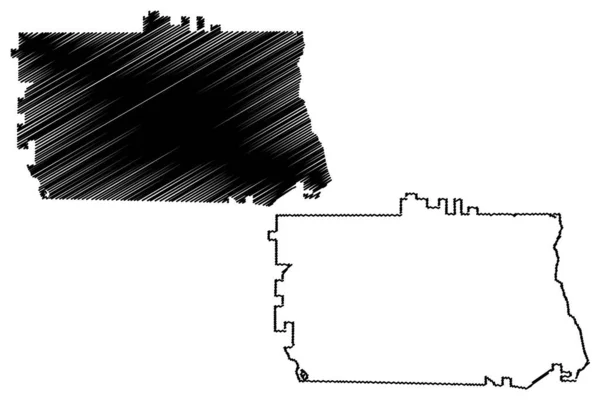 Calhoun County Georgia County United States America Usa Map Vector — 图库矢量图片