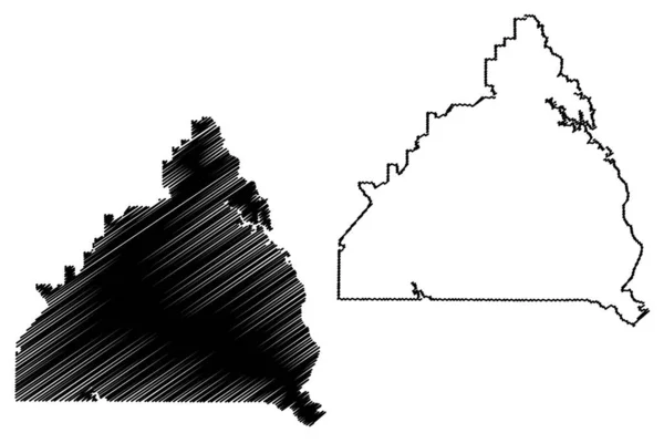 Butts County Georgia County United States America Usa Map Vector — стоковий вектор