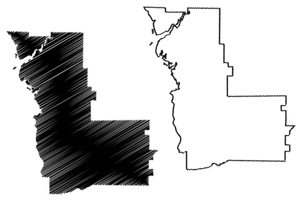 Clay County Georgia County Verenigde Staten Van Amerika Usa Kaart — Stockvector