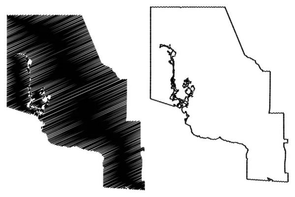 Clinch County Georgia County United States America Usa Mapa Wektor — Wektor stockowy