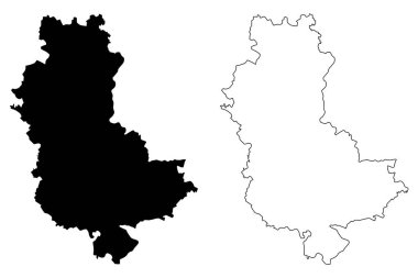Rhone Departmanı (Fransa, Fransa Cumhuriyeti, Auvergne-Rhone-Alpes bölgesi, ARA) harita vektör çizimi, karalama çizimi Rhone haritası
