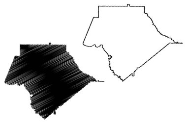 Crawford County, Georgia (Amerika Birleşik Devletleri, ABD, ABD) harita vektör çizimi, Crawford haritası çizimi
