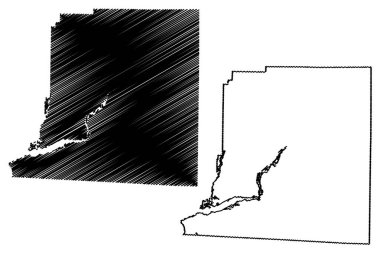Decatur İlçesi, Gürcistan (ABD eyaleti, Amerika Birleşik Devletleri, ABD, ABD) harita vektör çizimi, kroki çizimi Decatur haritası