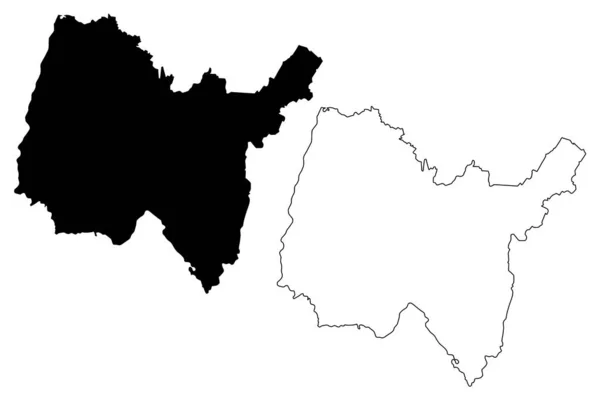 Dipartimento Ain Francia Repubblica Francese Regione Alvernia Rodano Alpi Ara — Vettoriale Stock