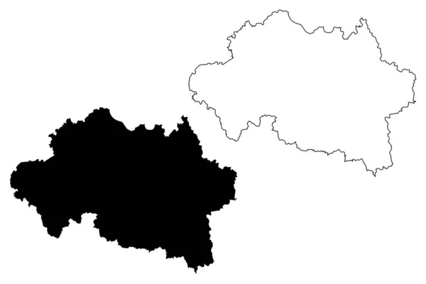 Departement Allier Frankreich Französische Republik Region Auvergne Rhone Alpes Ara — Stockvektor
