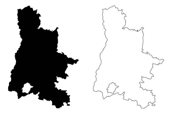 Departamento Drome França República Francesa Região Auvergne Rhone Alpes Ara — Vetor de Stock