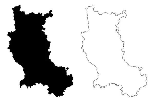 ロワール県 フランス フランス共和国 オーヴェルニュ ローヌ アルプ地方 Ara 地図ベクトル図 スケッチブックロワール県地図 — ストックベクタ