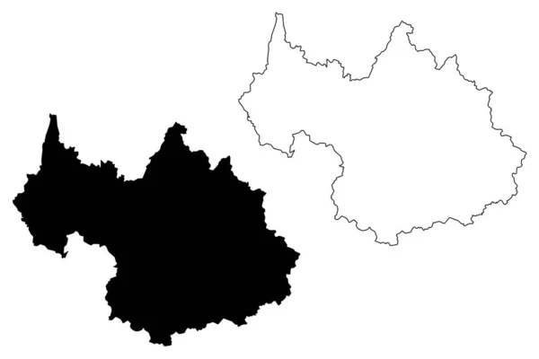 Savoie Department 프랑스 공화국 Auvergne Rhone Alpes Ara Map Vector — 스톡 벡터