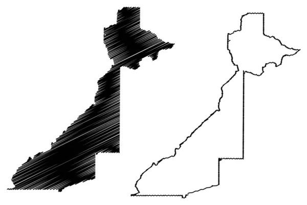 Fulton County Georgia County Verenigde Staten Van Amerika Usa Kaart — Stockvector