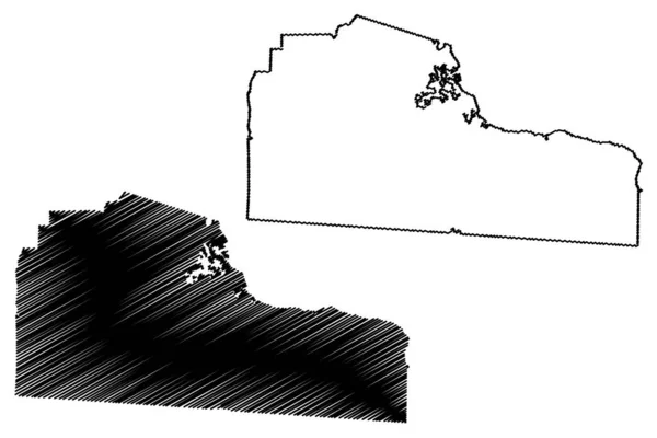 Echols County Georgia County Spojené Státy Americké Usa Usa Map — Stockový vektor