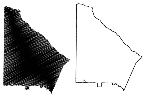 Dekalb County Georgia County United States America Usa Mapa Vector — Vector de stock