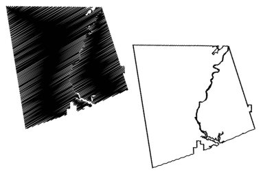 Heard County, Georgia (ABD eyaleti, ABD, ABD, ABD) harita vektör çizimi, karalama çizimi Duyulmuş harita