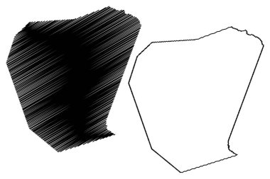 Jenkins County, Georgia (Amerika Birleşik Devletleri, ABD, ABD) harita vektör çizimi, çizim Jenkins haritası