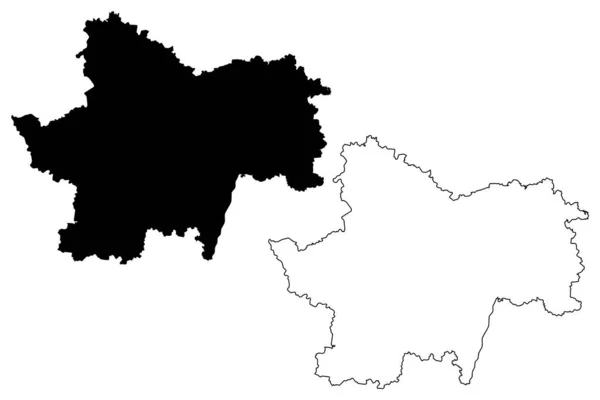 Saone Loire Department 프랑스 공화국 부르고뉴 프랑슈 Bfc Map Vector — 스톡 벡터