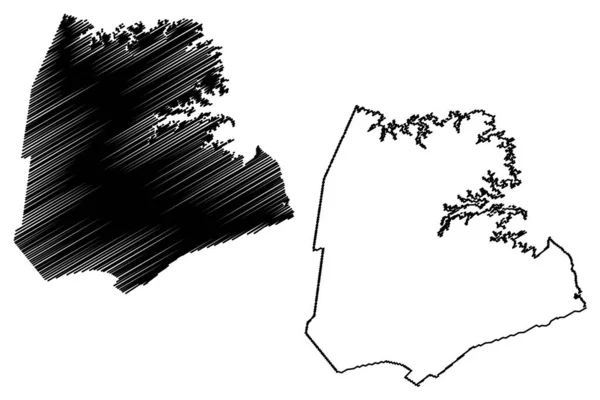 Comté Hart Géorgie Comté Des États Unis États Unis Amérique — Image vectorielle