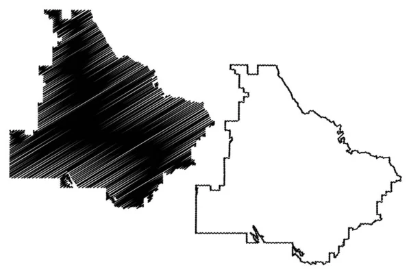 Henry County Georgia County United States America Usa Map Vector — стоковый вектор