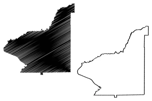 Chattahoochee County Georgia County United States America Usa Map Vector — Archivo Imágenes Vectoriales