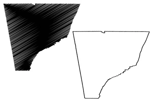 Chattooga County Georgia County Spojené Státy Americké Usa Usa Map — Stockový vektor