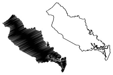 Liberty County, Gürcistan (ABD eyaleti, Amerika Birleşik Devletleri, ABD, ABD) harita vektör çizimi, çizim Özgürlük haritası