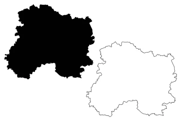Departamento Marne Francia República Francesa Gran Ést Región Mapa Vector — Vector de stock