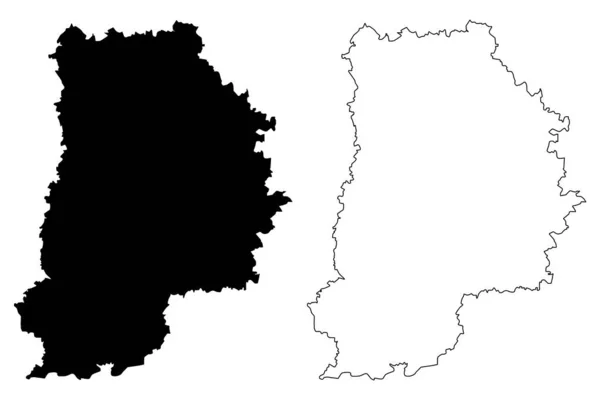 Seine Marne Department France French Republic Ile France Region Map — стоковий вектор