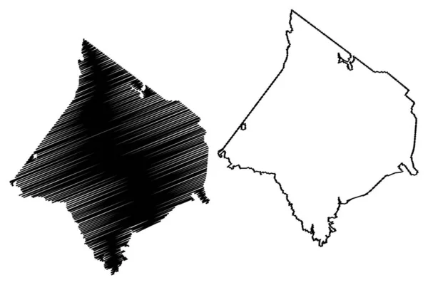 Newton County Georgia County United States America Usa Mapa Vector — Vector de stock