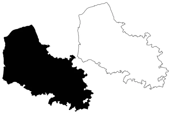 Dipartimento Pas Calais Francia Repubblica Francese Regione Hauts France Mappa — Vettoriale Stock